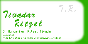 tivadar ritzel business card